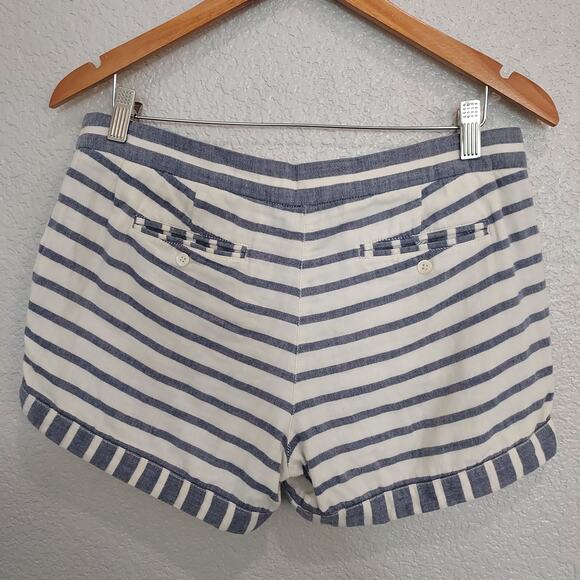 J. Crew Gray & White Striped Shorts Size 6 - Picture 6 of 9